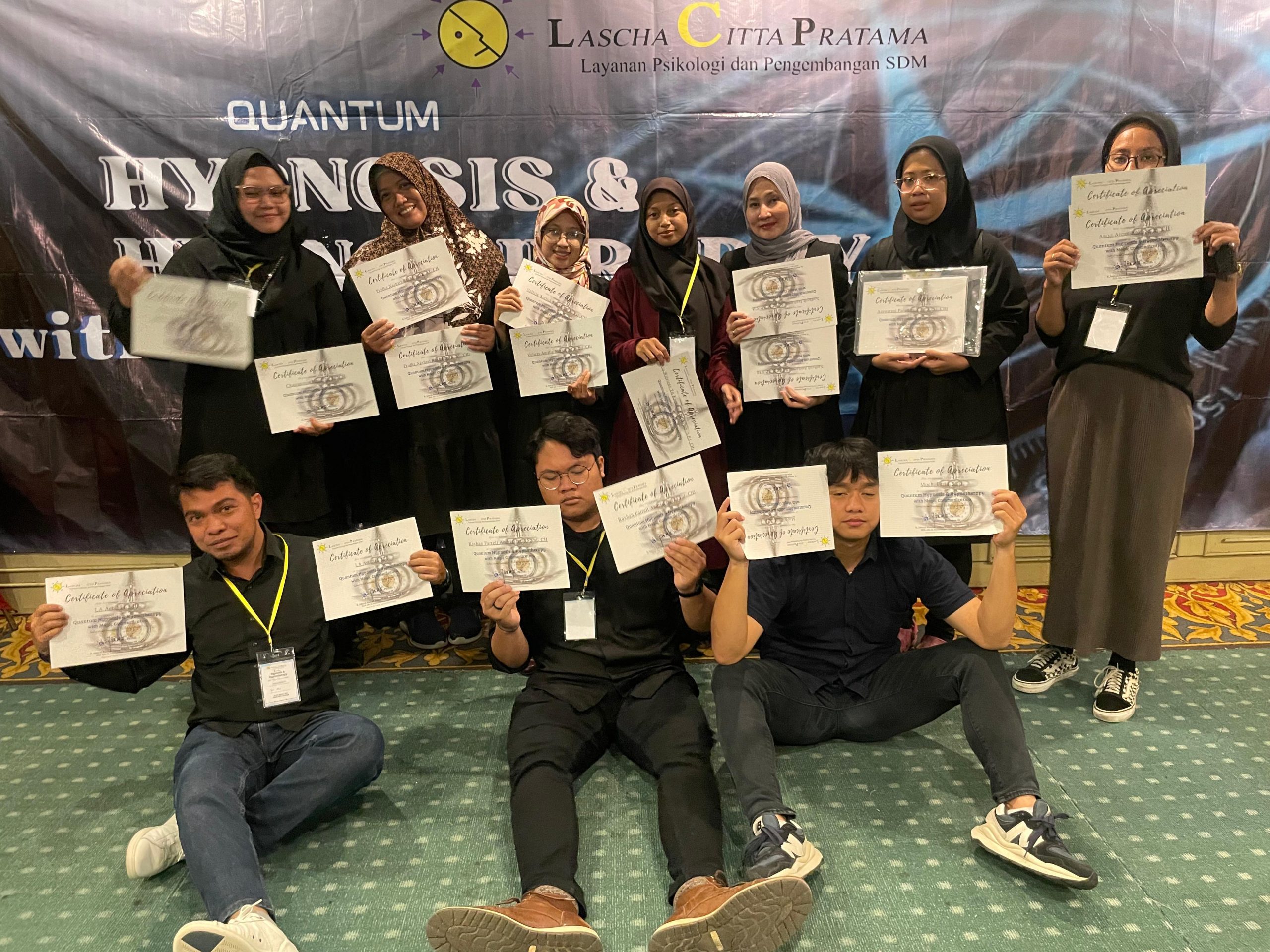 Foto Alumni Kelas Pelatihan Hipno LCP 3-4 Agustus 2024 di Surabaya